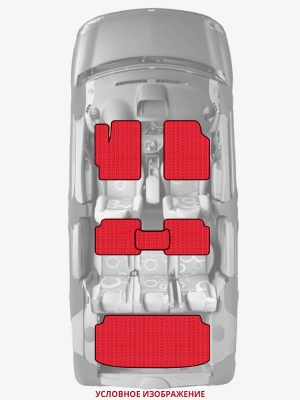 ЭВА коврики «Queen Lux» комплект для Tesla Model X